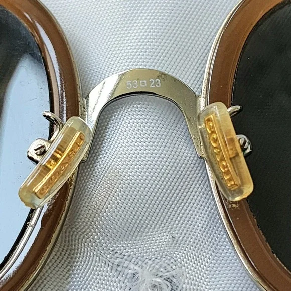 Coach Sunglasses HC7101B Square Brown Gold‎ Floral Accents Frames Only Rare OG - Picture 12 of 12